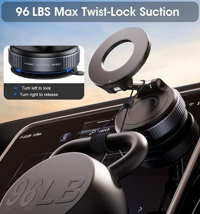 Vacuum Suction 360° Magnetic  Phone Holder