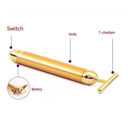 Electric Facial Massage Roller with 24K Gold.