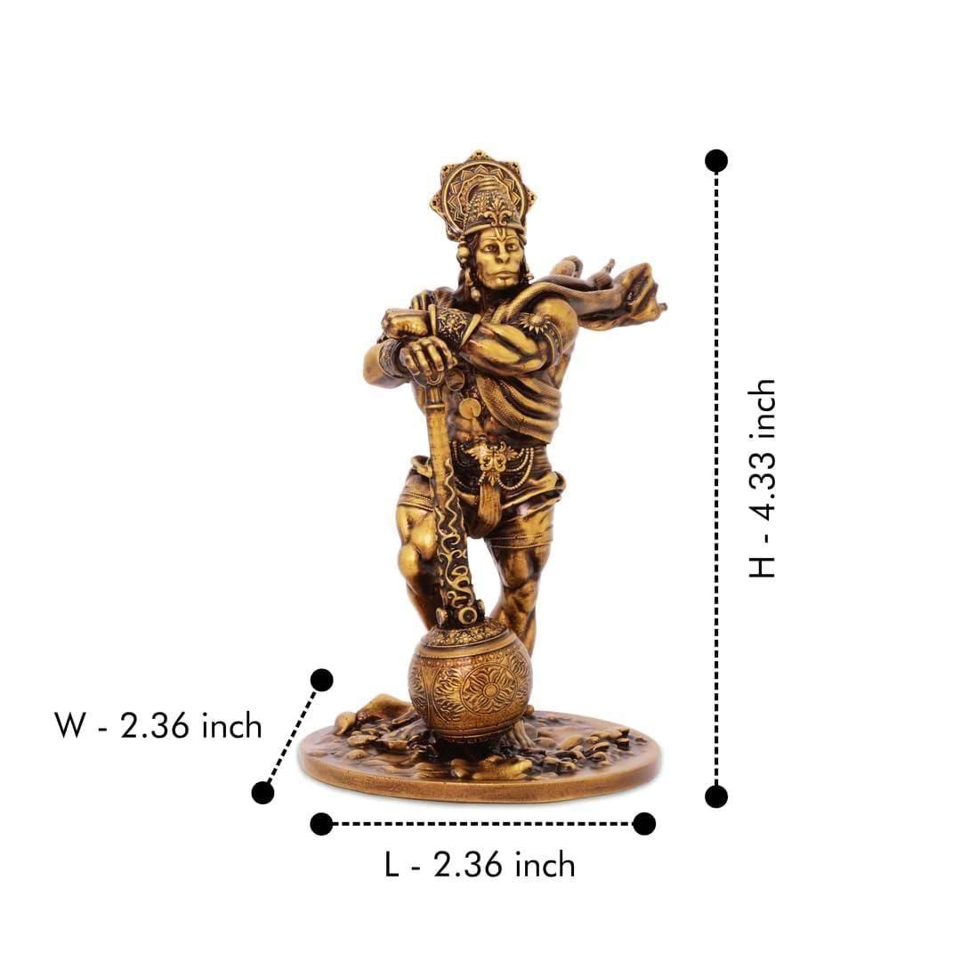 Premium Car Dashboard Resin Bahubali Hanuman Idol Home Decor Item Hanuman Murti Statue for Desk & Gift