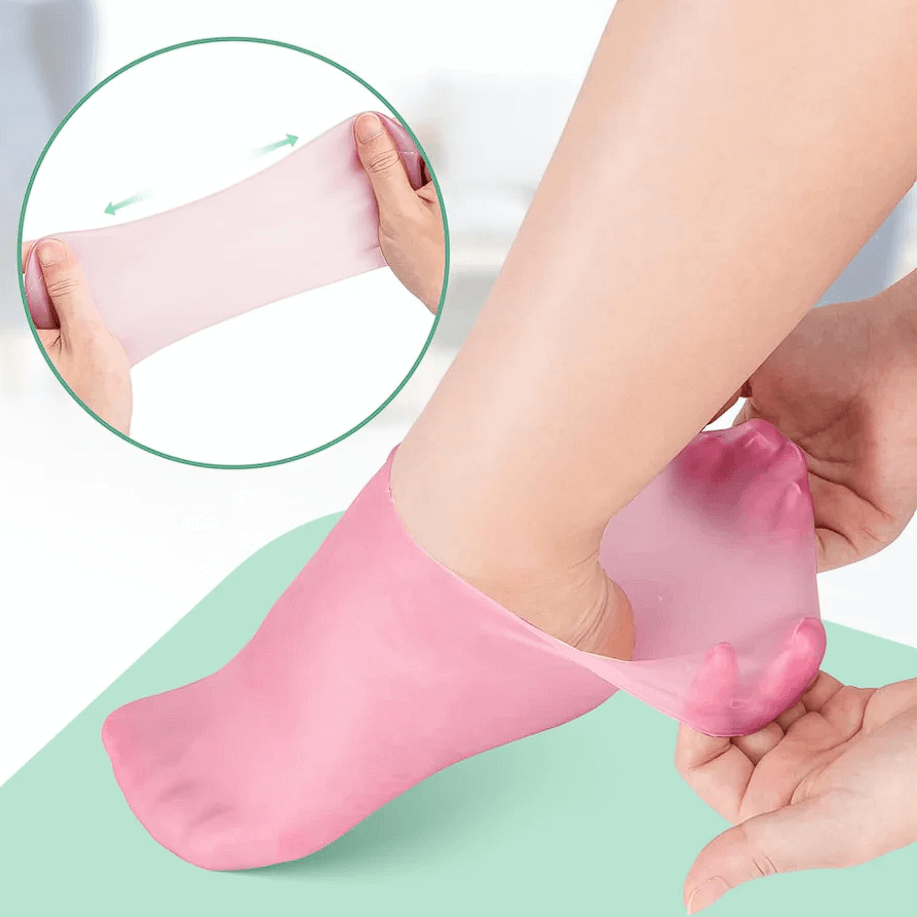 Silicone Gel Heel Socks For Dry Cracked Feet