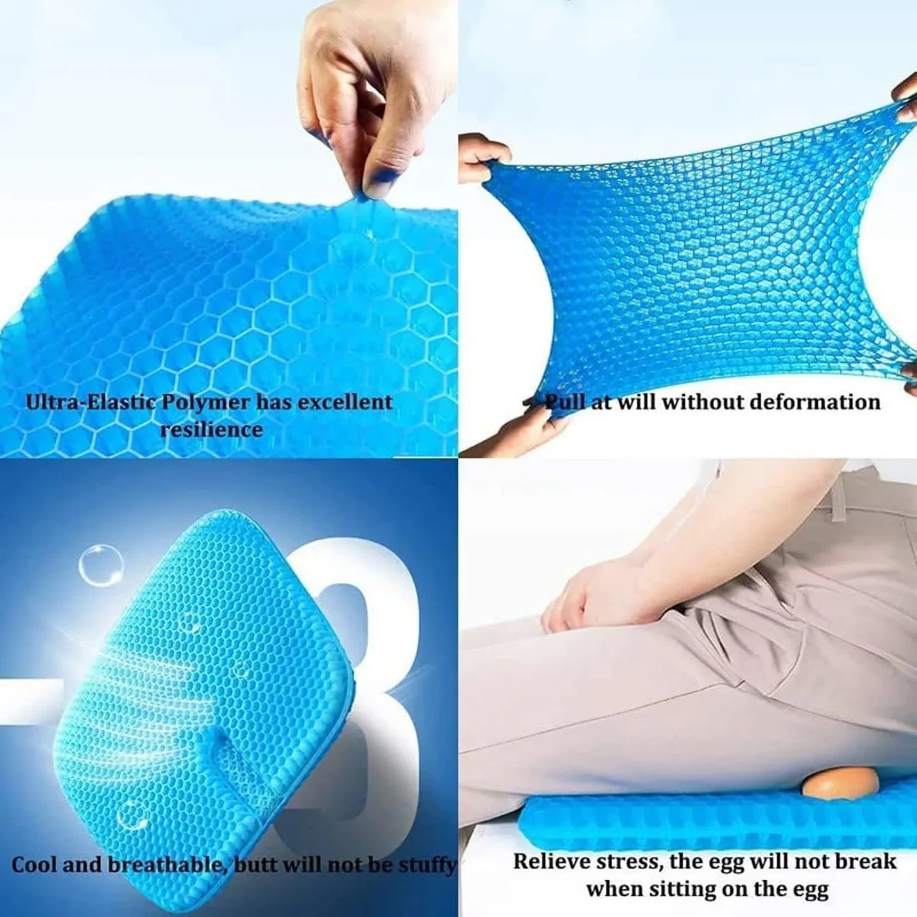 Comfort Gel Cushion for Car & Chairs