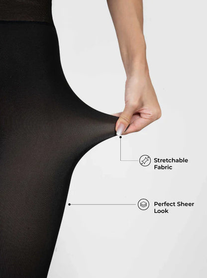 Thermal Fleece Lined High Waisted Translucent Leggings