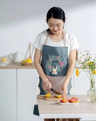 Kitchen Apron  with Big Front Pocket Hand-Wiping