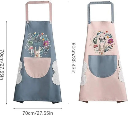 Kitchen Apron  with Big Front Pocket Hand-Wiping