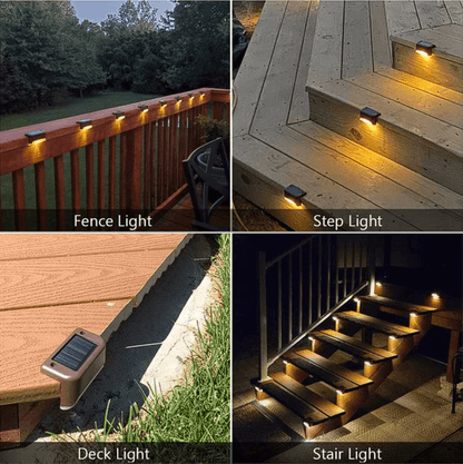 Solar Powered Deck Lights for Stairs & Garden