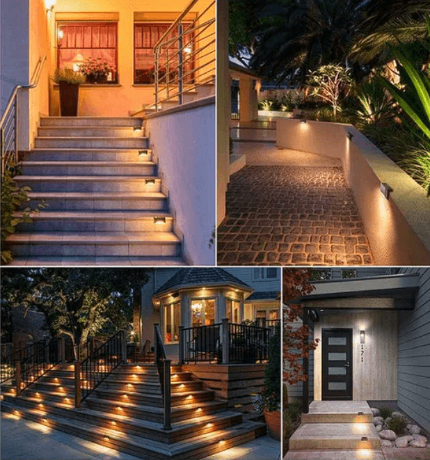 Solar Powered Deck Lights for Stairs Garden Vynka