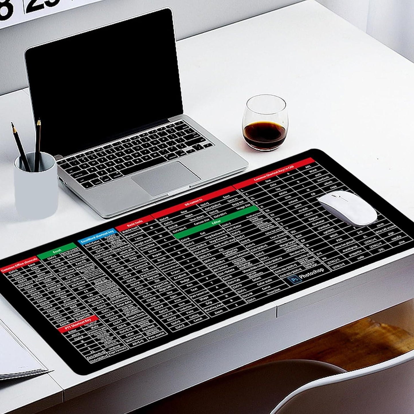 The Ultimate Anti-slip Keyboard Pad with (Shortcut Key Patterns)